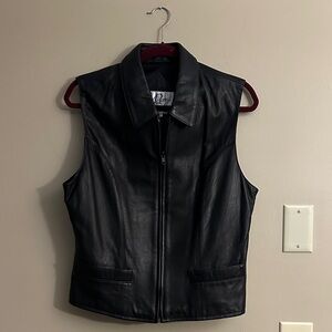 Black Leather Vest